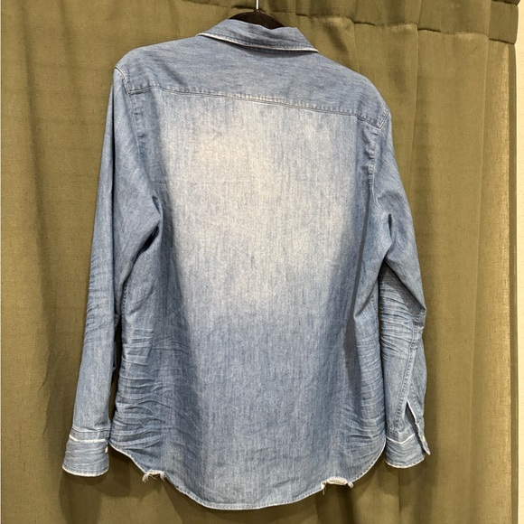 Frank & Eileen - Eileen Denim Button Down in Distressed Vintage Wash Size M - Picture 5 of 10